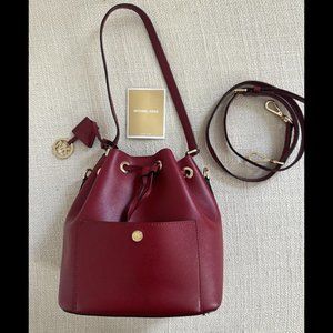 Michael Kors Cherry Red Bucket Bag